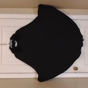 Vintage Cape Faux Fur Collar Fleece Long Flowy Cozy Le Moda One Size